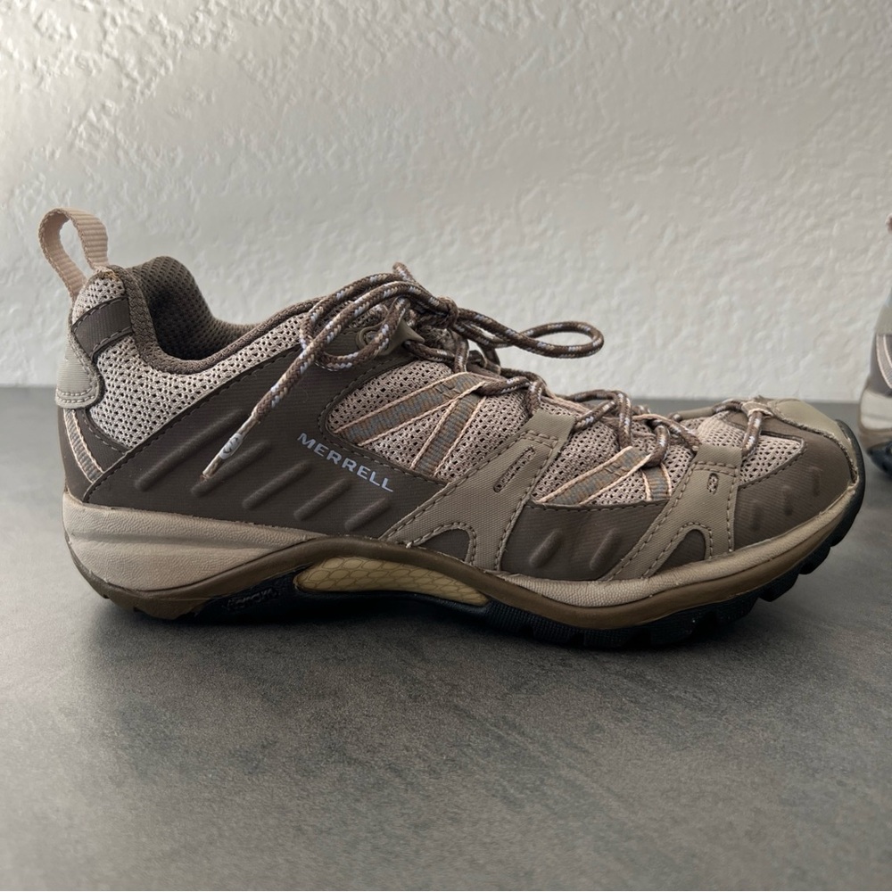 Merrell Sport Olive Vibram Hiking Outdoor Lace Shoes Low Top Sneaker Women’s 7.5 - Picture 4 of 8